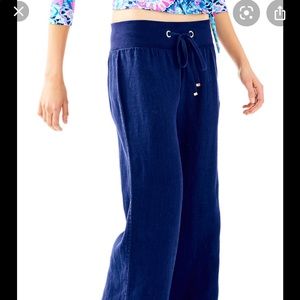 Lilly Pulitzer Navy Beach Pant Low Rise